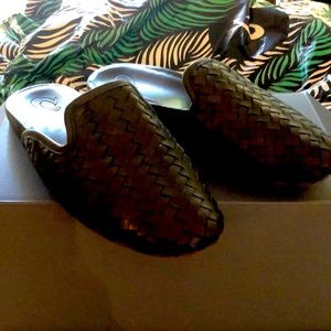 Olukai black slip ons size 9